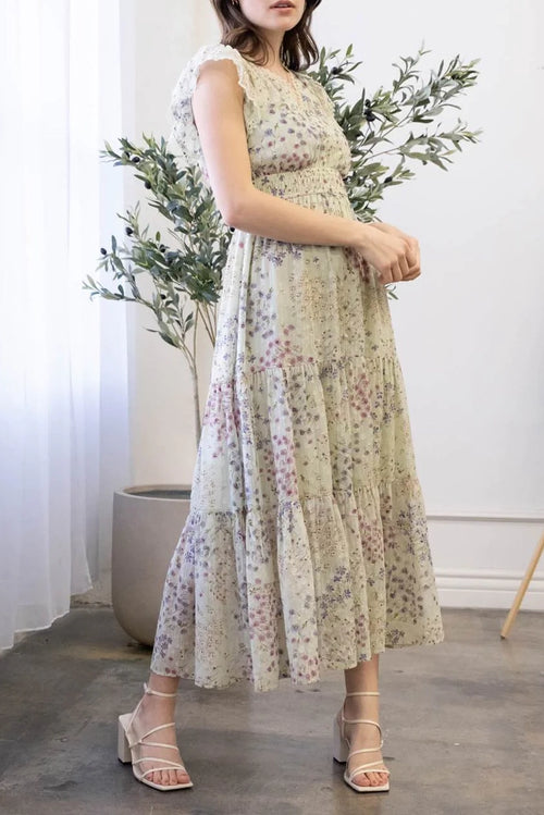 Aida Bloom Tiered Maxi Dress