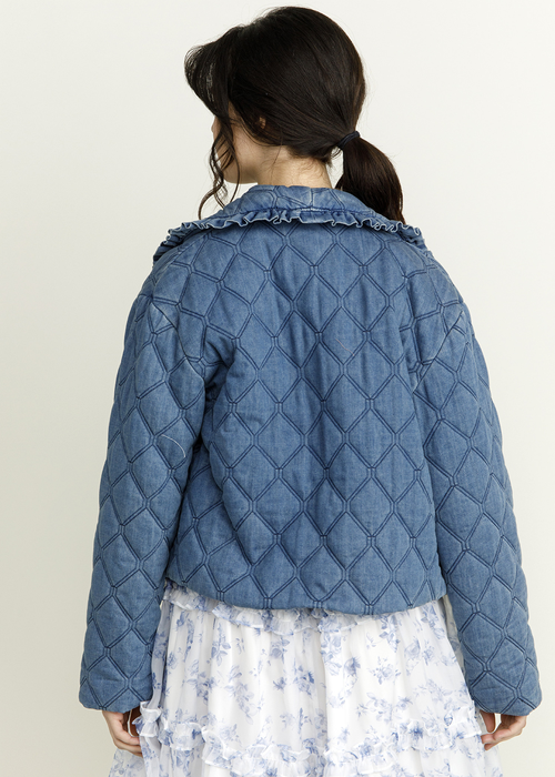 Aya Ruffle Denim Jacket