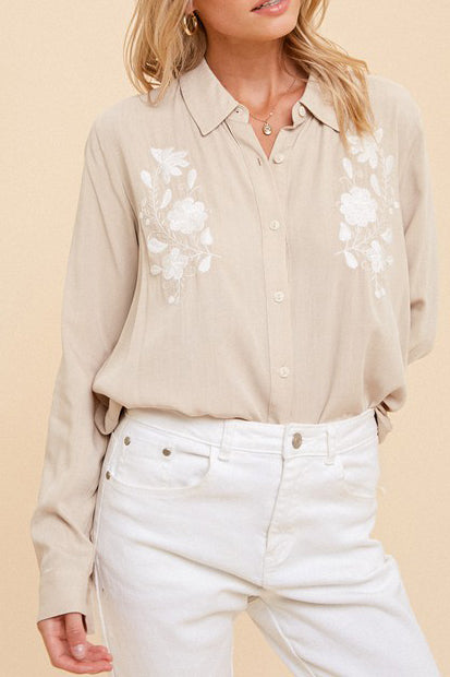 Nyla Floral Embroidered Top
